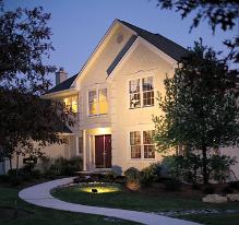 Thrasher Electric, LLC exterior flood and motion lights on front of house